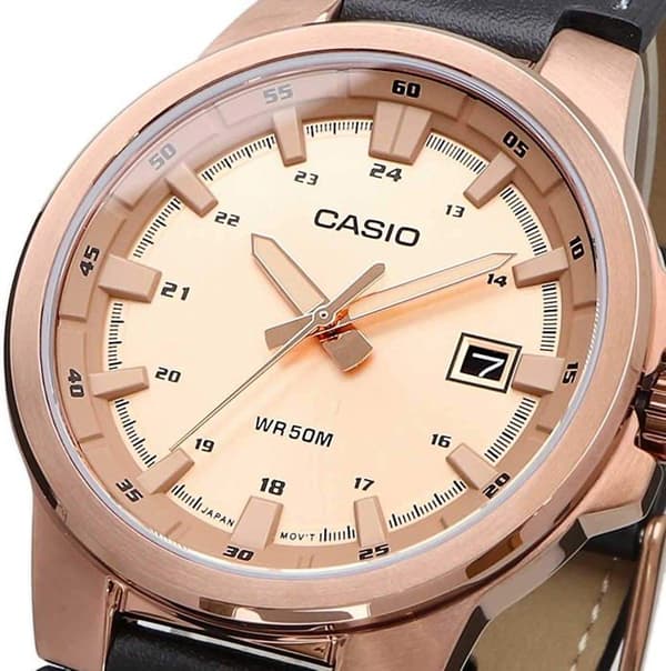 Klocka - Casio - MTP-E173RL-5AVEF - Läder Night Blue - Quartz - WR 50m