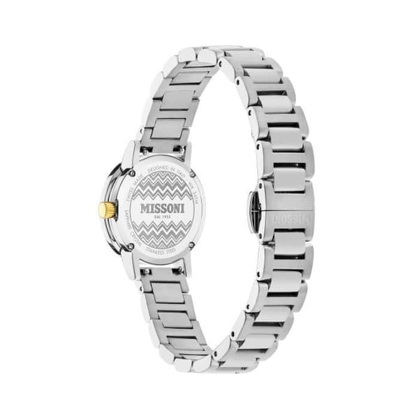 Kvinnotavla Missoni - MWGY00323 - Armband i Rostfritt Stål Silver - Blå Urskiva - Vattentålig 3 ATM