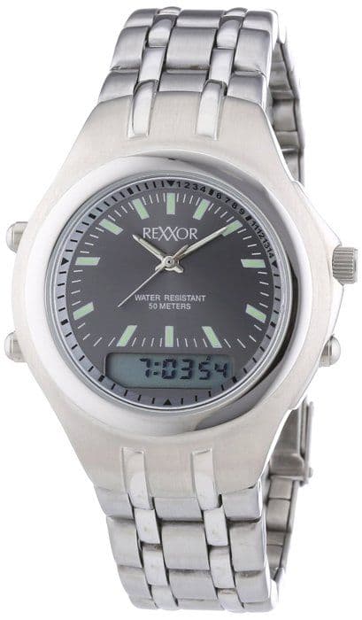 Herrklocka Double Display Quartz REXXOR Steel