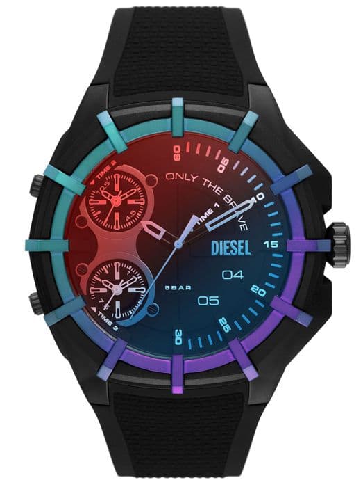 Chronograph Watch - Diesel - DZ1986 - Svart - Silikon - Vattentät 5 Atm