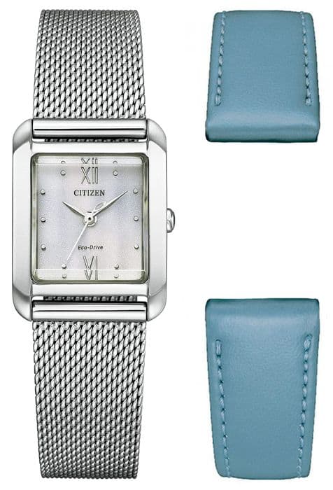Citizen Watch - Dam - EW5590-62A - Rostfritt stål - Silver - Solenergi - Safirglas