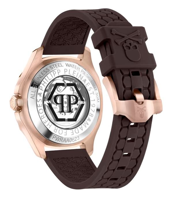 Philipp Plein Watch - Herr - PWRAA0623 - Brun silikon - 42mm - 5 bar