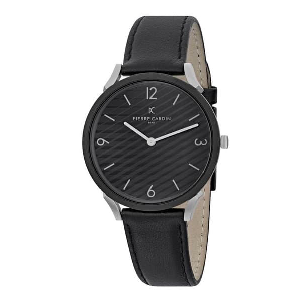 Pierre Cardin CPI.2018 Herrklocka i svart läder - Analog kvarts - Vattentät 3 Atm