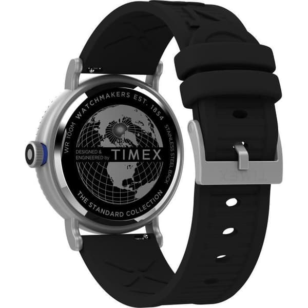Timex Watch - Herr - TW2V71800 - Svart gummi - 42 mm - Silver - Svart