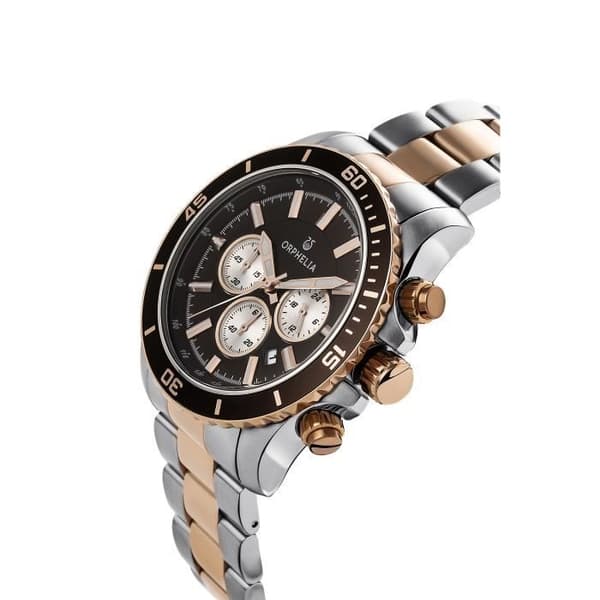 Klocka - ORPHELIA - OR82601 - Kvarts - Chronograf - Rostfritt stål Flerfärgad