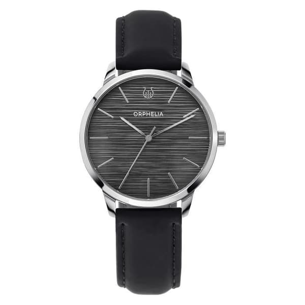 ORPHELIA Herrklocka - OR61903 Analog Quartz Black Läderarmband