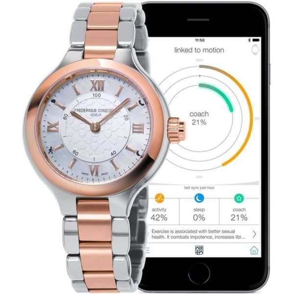 Frederique Constant Geneve Horological Smartwatch FC-281WH3ER2B Klassisk och enkel ansluten klocka