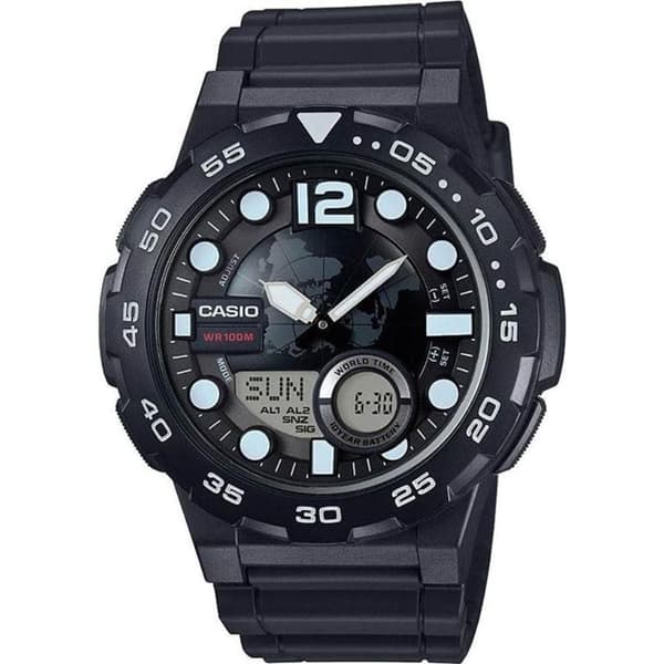 Casio AEQ-100W-1AVDF analoginen digitaalinen miesten kello