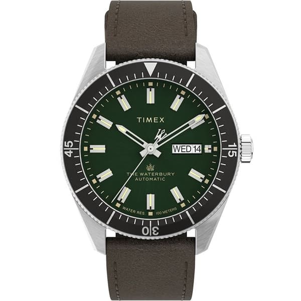 Titta på Only Time Man Timex Waterbury trendiga torsk. TW2V24700 Timex Brun