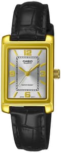 Miniatyrbild 3 av 4: Casio Watch - Dam - LTP-1234PGL-7A2EF - Svart läder - Vattentät 3 Atm