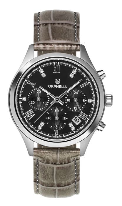 Kvinnoarmbandst watch - ORPHELIA - OR31800 - Kvarts - Kronograf - Grå läder