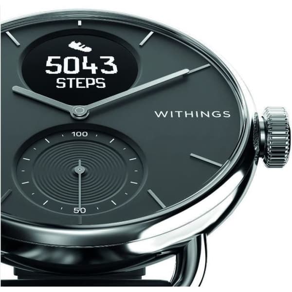 Scanwatch 38mm Health Smartwatch Svart - EKG - Aktivitetsspårare med ansluten GPS, puls- och sömnvakt