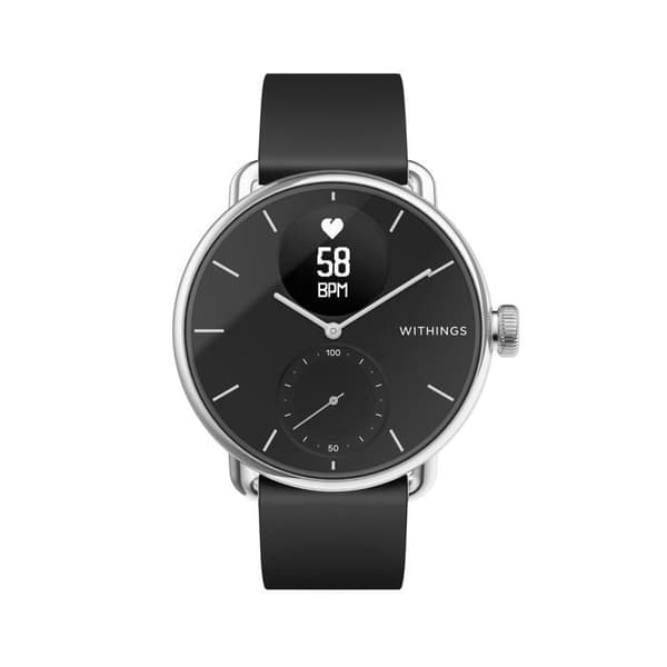 Scanwatch 38mm Health Smartwatch Svart - EKG - Aktivitetsspårare med ansluten GPS, puls- och sömnvakt