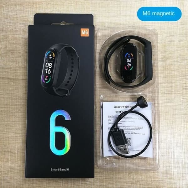 M6 Common StyleBlack-M6 Cross Smart Sports Armband Puls- och blodtrycksmätning