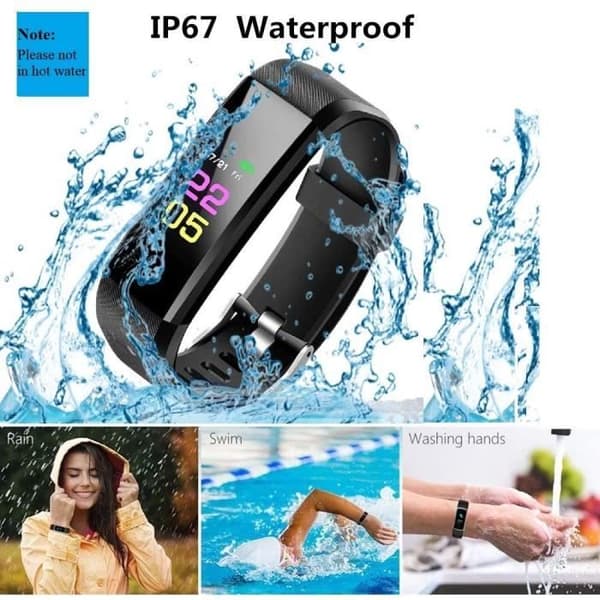 Connected Watch, Women Men Connected Armband, IP67 Vattentät Smartwatch, Fitness Tracker, Walking Pedometer[25]
