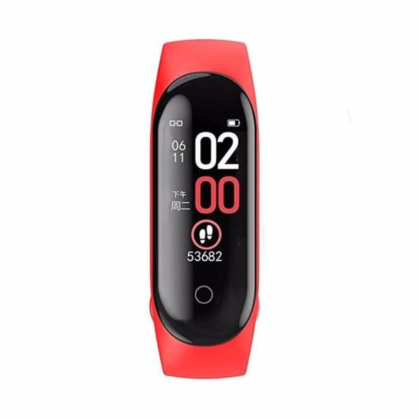 SPORT CONNECTED WATCH Röd M4 Vattentät Sportklocka Smart Armband Puls Aktivitetstryck
