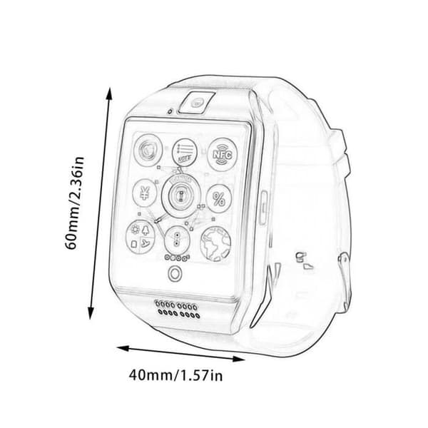 Svart Q18 Smartwatch