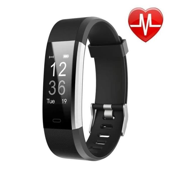 Ansluten Klocka ID115 Smartwatch-Svart
