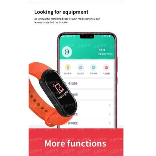 M6 Smart Watch för män Kvinnor Fitness Tracker Puls Blodtryck M6 Svart -WGHY5321