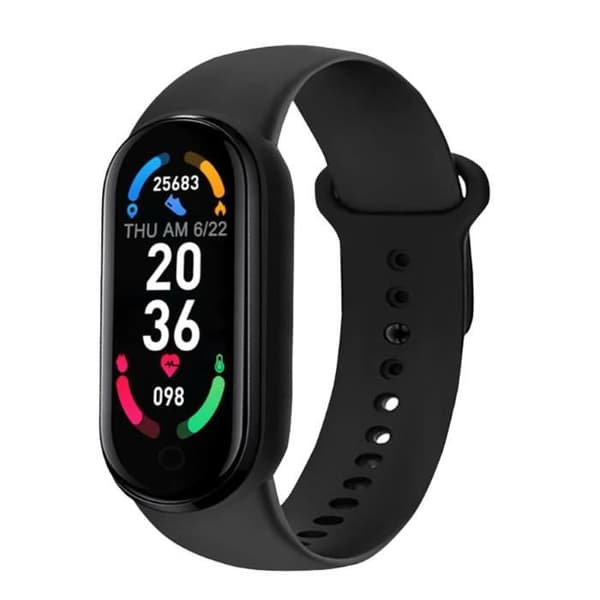 Nätverksklocka för män M6 Smart Armband Bluetooth Call Watch Health Monitoring Watch Svart