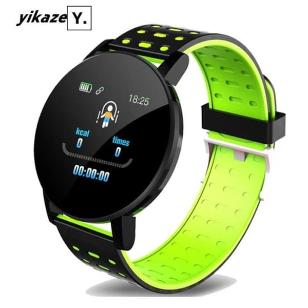 Smart Watch,119 Plus Smart Armband Puls Rund Smart Watch Herr Dam Armband - Svart Typ