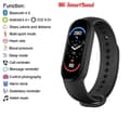 Miniatyrbild 3 av 4: M6 Smart Watch för män och kvinnor, Puls Blodtrycksmätare Fitness Activity Svart -JEAI2655