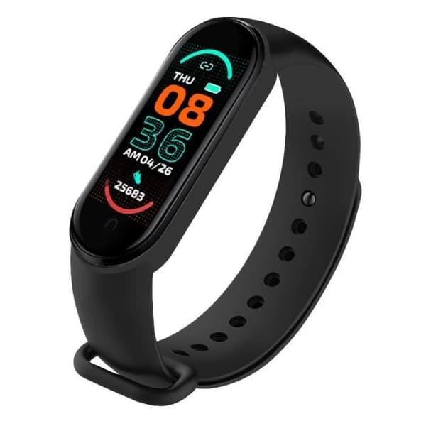 M6 Smartwatch för män Kvinnor Puls Blodtrycksmätare Meddelande Påminnelse m Svart AP