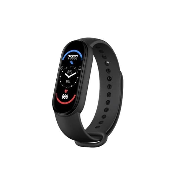 Band M6 Smartwatch, Blodtrycksmätare, Fitness Tracker, Färgskärm, Klocka i BK -JEAI2516