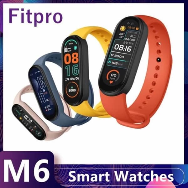 M6 smartwatch, monitor för fysisk aktivitet, puls, blodtryck, färgskärm, eta 01 -WGHY7991