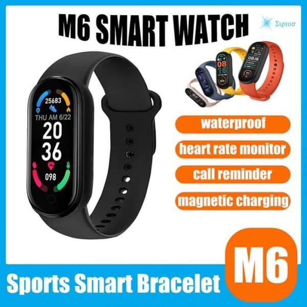 M6 Band 6 smartklocka, fitnessmonitor, puls, blodtryck, skärmläckor 01 -WGHY4972