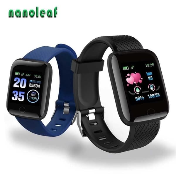 Dropshipping D13 Smart Watches ID116Plus Puls Smart Band Fitness Sportarmband-Rött med låda