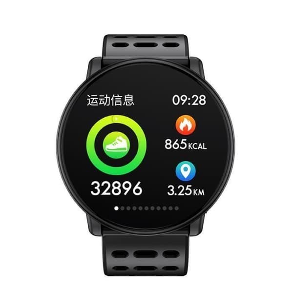 Connected Watch Armband Stegräknare Cardio Herr Dam Barn Smart Watch Android iOS Vattentät Smartwatch för iPhone Samsung; Svart