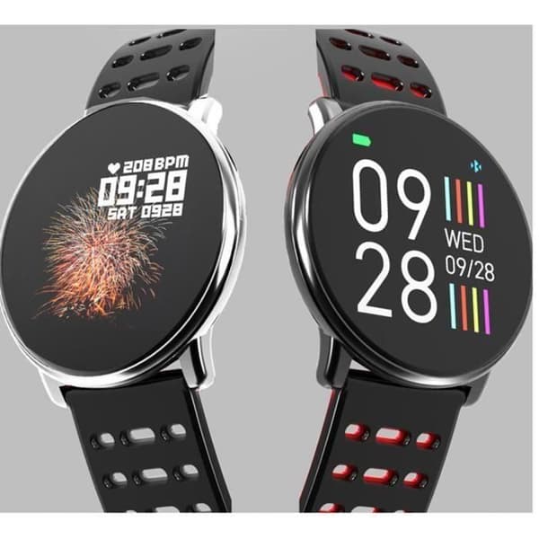 Connected Watch Armband Stegräknare Cardio Herr Dam Barn Smart Watch Android iOS Vattentät Smartwatch för iPhone Samsung; Svart
