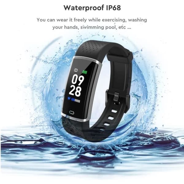 Connected Watch Dam Herr, Connected Watch Barn, Smartwatch Touch Armband Connected Vattentät Sport Stegräknare Cardio Montr293