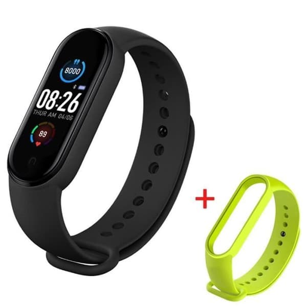 2020 Smartwatch M5 M6 Bluetooth Fitness Tracker Stegräknare Pulsmätare p svart -WGHY342
