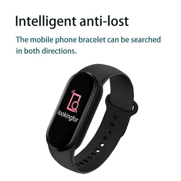 M6 Smart Watch Sportarmband Stegräknare Puls Blodtrycksmätare Trådlös 01 -WGHY7878