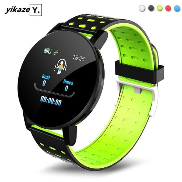 119 Plus Smartwatch för Android och IOS Sport Electronic Armband Clock Activity Tracker phys 119 Black -MEAI5183