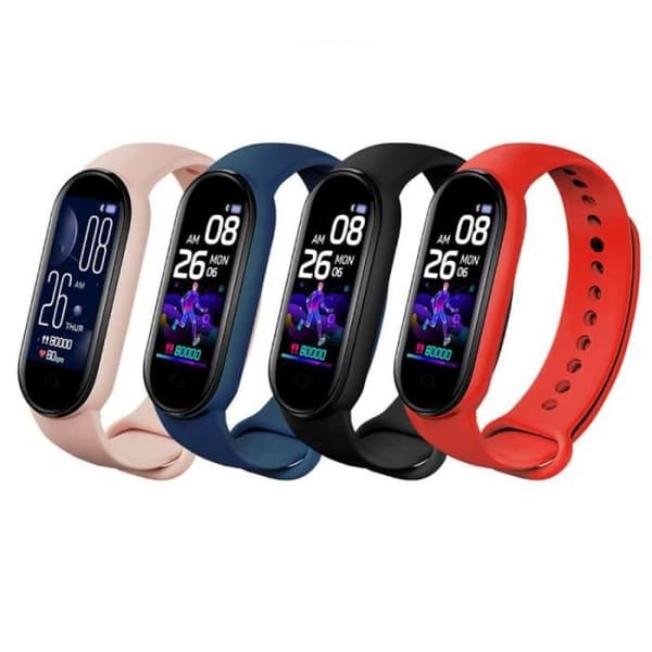 M5-M6 smartklocka, fitnesstracker, puls- och blodsyremätare, M6 svart -BH569
