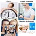 Miniatyrbild 4 av 4: Connected Watch Smartwatch Marqueune Vattentät IP68 Stegräknare för iPhone Samsung Huawei Smartphone Kvinna Man Svart