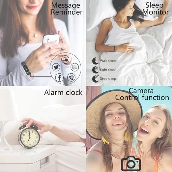 Connected Watch Armband- Activity Tracker- Sport Watch- IP67 Smartwatch Fitness Tracker Stegräknare Walk Calorie Sleep