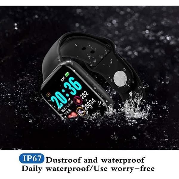 Connected Watch Herr Dam Barn Vattentät sportklocka Connected Armband Smartwatch med färgglad skärm med hjärtfrekvensstegräknare, Bluetooth