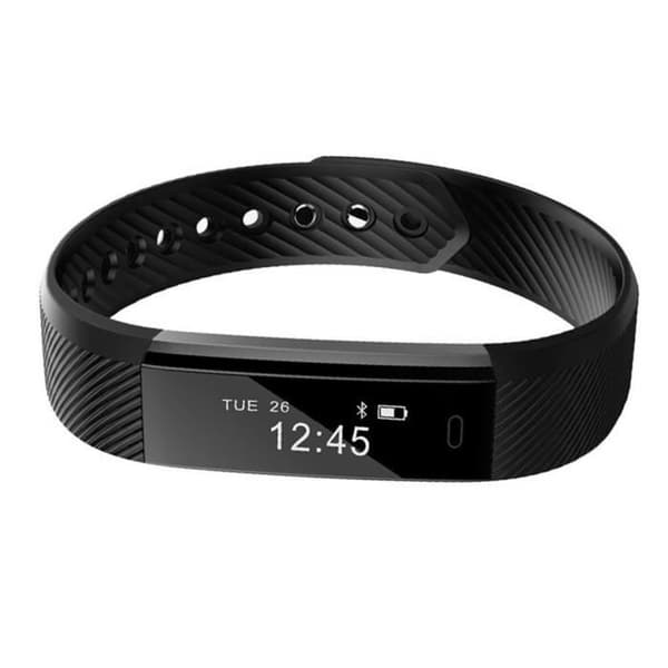 ELENXS® ID115 Bluetooth Armband Connected Watch 0,86 tum OLED-skärm Smartwatch För iPhone Android Svart