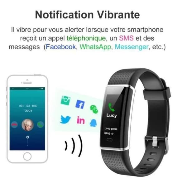 Smartwatch Dam Herr Cardio Connected Armband Fitness Activity Tracker Stegräknare Sportklocka Sleep Tracker