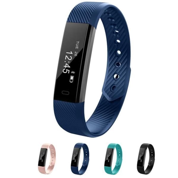 ELENXS® ID115 Bluetooth Armband Connected Watch 0,86 tum OLED-skärm Smartwatch för iPhone Android Blå