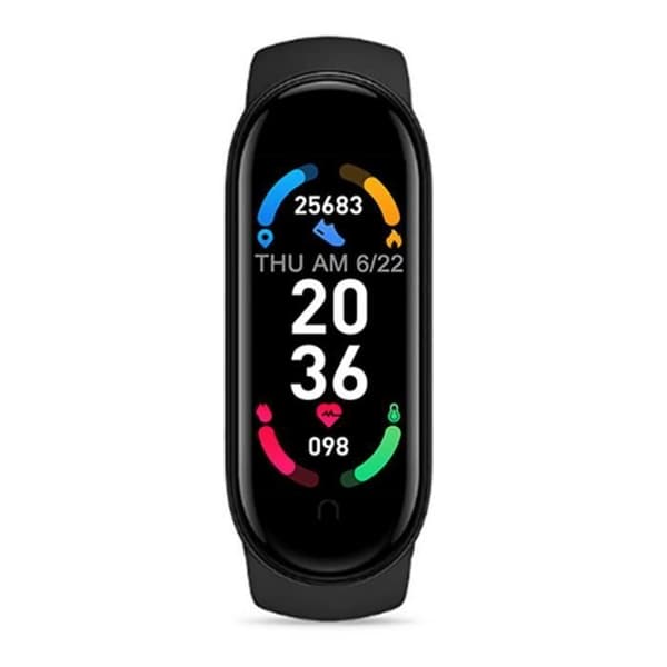 SMARTWATCH M6 Smart Armband Wireless 4.0 Screen Fitness Tracker Band Svart