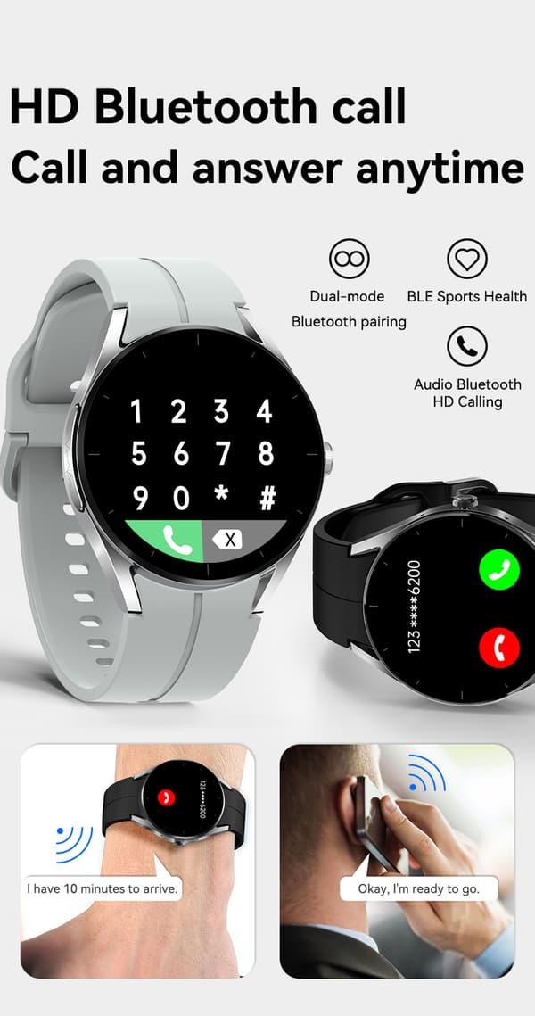 INF Smartklokke med EKG og Bluetooth-anrop