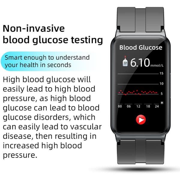 INF Smartwatch med EKG/HRV-puls, sportstilstande