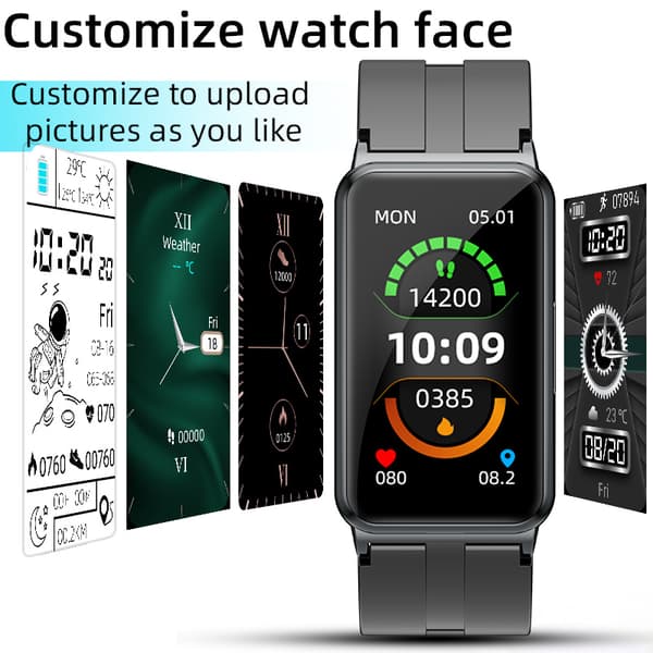 INF Smartwatch med EKG/HRV-puls, sportstilstande