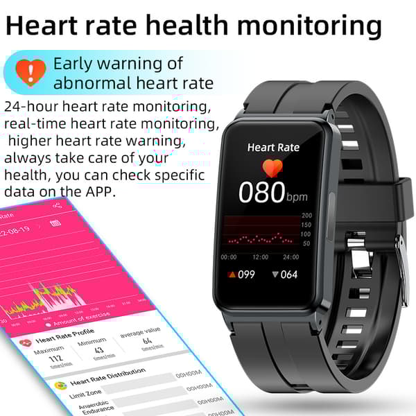 INF Smartklokke med EKG/HRV, puls, ulike sportsmoduser