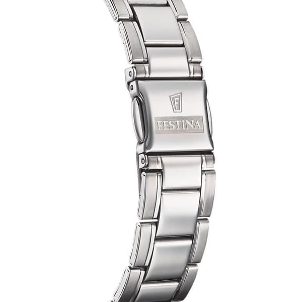 FESTINA Herrklocka - Grått stål - Kvarts - Mineralglas - Analog
